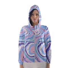 Vector Vivid Marble Pattern 11 Women s Hooded Windbreaker by goljakoff