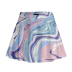 Vector Vivid Marble Pattern 11 Mini Flare Skirt by goljakoff