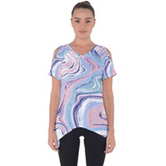 Vector Vivid Marble Pattern 11 Cut Out Side Drop Tee by goljakoff