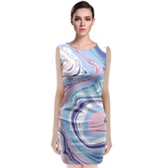 Vector Vivid Marble Pattern 11 Sleeveless Velvet Midi Dress by goljakoff