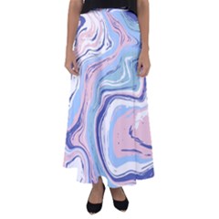 Vector Vivid Marble Pattern 11 Flared Maxi Skirt by goljakoff