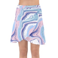 Vector Vivid Marble Pattern 11 Wrap Front Skirt by goljakoff