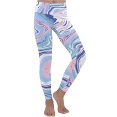 Vector Vivid Marble Pattern 11 Kids  Lightweight Velour Classic Yoga Leggings by goljakoff