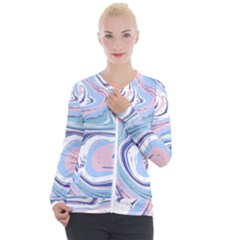 Vector Vivid Marble Pattern 11 Casual Zip Up Jacket by goljakoff