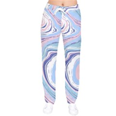 Vector Vivid Marble Pattern 11 Women Velvet Drawstring Pants by goljakoff