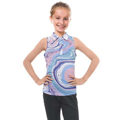 Vector Vivid Marble Pattern 11 Kids  Sleeveless Polo Tee by goljakoff