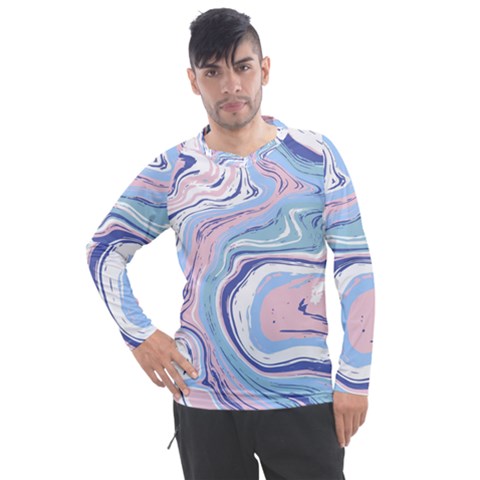 Vector Vivid Marble Pattern 11 Men s Pique Long Sleeve Tee by goljakoff