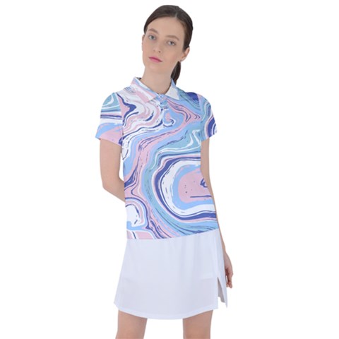 Vector Vivid Marble Pattern 11 Women s Polo Tee by goljakoff