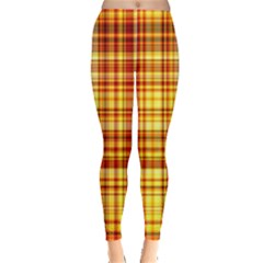 Red Lines On Yellow Leggings 