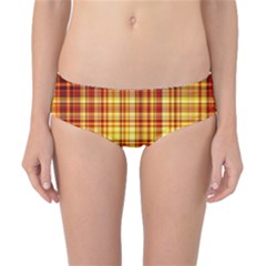 Red Lines On Yellow Classic Bikini Bottoms by JustToWear