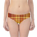 Red Lines On Yellow Hipster Bikini Bottoms View1