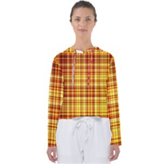 Red Lines On Yellow Women s Slouchy Sweat