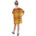 Red Lines On Yellow Kids  One Piece Chiffon Dress View2