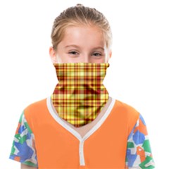 Red Lines On Yellow Face Covering Bandana (kids)