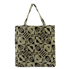 Linear Geometric Print Pattern Mosaic 2 Grocery Tote Bag by dflcprintsclothing