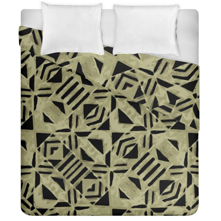 Linear Geometric Print Pattern Mosaic 2 Duvet Cover Double Side (California King Size)