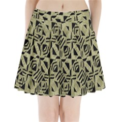 Linear Geometric Print Pattern Mosaic 2 Pleated Mini Skirt by dflcprintsclothing