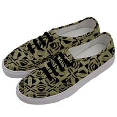 Linear Geometric Print Pattern Mosaic 2 Men s Classic Low Top Sneakers by dflcprintsclothing