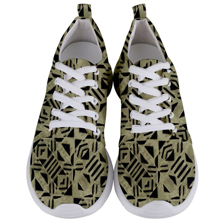 Linear Geometric Print Pattern Mosaic 2 Men s Lightweight Sports Shoes