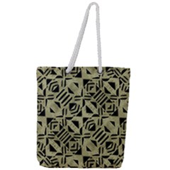 Linear Geometric Print Pattern Mosaic 2 Full Print Rope Handle Tote (large) by dflcprintsclothing