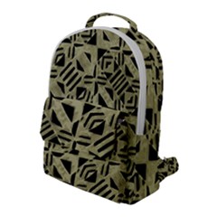 Linear Geometric Print Pattern Mosaic 2 Flap Pocket Backpack (large)