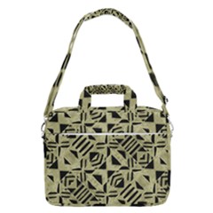 Linear Geometric Print Pattern Mosaic 2 Macbook Pro Shoulder Laptop Bag (large) by dflcprintsclothing