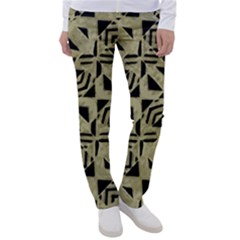 Linear Geometric Print Pattern Mosaic 2 Women s Casual Pants by dflcprintsclothing