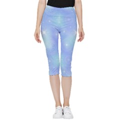 Heavenly Flowers Inside Out Lightweight Velour Capri Leggings  by SychEva