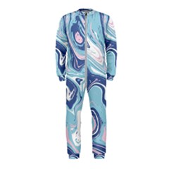 Blue Vivid Marble Pattern Onepiece Jumpsuit (kids) by goljakoff