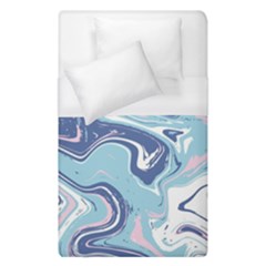 Blue Vivid Marble Pattern Duvet Cover (single Size) by goljakoff