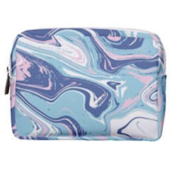 Blue Vivid Marble Pattern Make Up Pouch (medium) by goljakoff