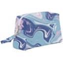 Blue Vivid Marble Pattern Wristlet Pouch Bag (Large) View1