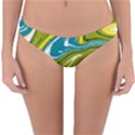 Green Vivid Marble Pattern Reversible Hipster Bikini Bottoms View1