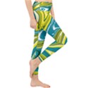 Green Vivid Marble Pattern Lightweight Velour Classic Yoga Leggings View4