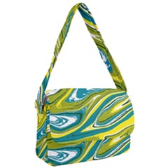 Green Vivid Marble Pattern Courier Bag by goljakoff