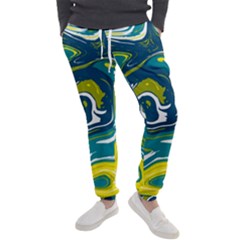 Green Vivid Marble Pattern 14 Men s Jogger Sweatpants by goljakoff