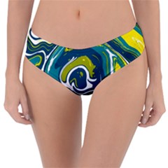 Green Vivid Marble Pattern 14 Reversible Classic Bikini Bottoms by goljakoff