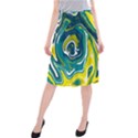 Green Vivid Marble Pattern 14 Midi Beach Skirt View1