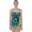 Green Vivid Marble Pattern 14 Babydoll Tankini Set View1