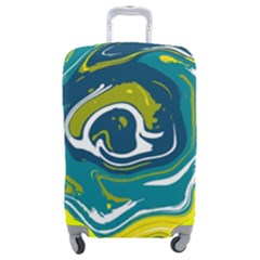 Green Vivid Marble Pattern 14 Luggage Cover (medium) by goljakoff