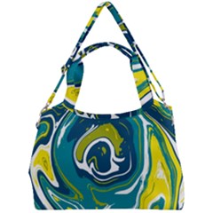 Green Vivid Marble Pattern 14 Double Compartment Shoulder Bag by goljakoff