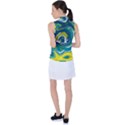 Green Vivid Marble Pattern 14 Women s Sleeveless Polo Tee View2