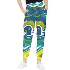 Green Vivid Marble Pattern 14 Tapered Pants by goljakoff