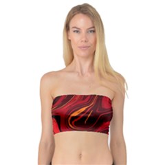 Red Vivid Marble Pattern 15 Bandeau Top by goljakoff