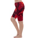 Red Vivid Marble Pattern 15 Cropped Leggings  View2