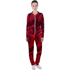 Red Vivid Marble Pattern 15 Casual Jacket And Pants Set by goljakoff