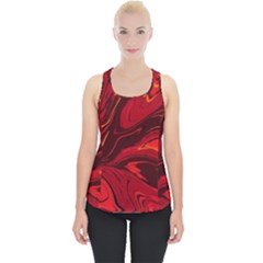 Red Vivid Marble Pattern 15 Piece Up Tank Top by goljakoff