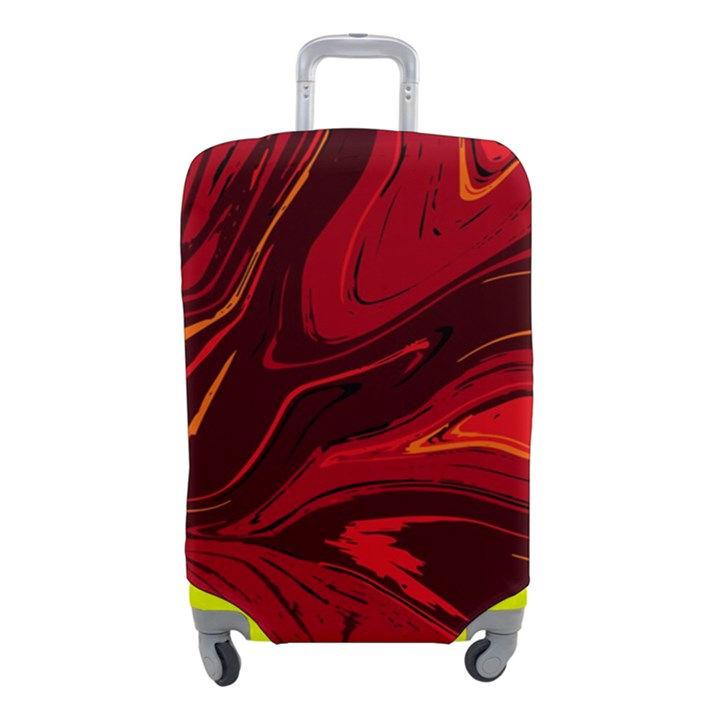 Red Vivid Marble Pattern 15 Luggage Cover (Small)