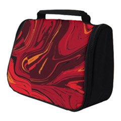 Red Vivid Marble Pattern 15 Full Print Travel Pouch (small) by goljakoff