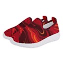 Red Vivid Marble Pattern 15 Women s Slip On Sneakers View2